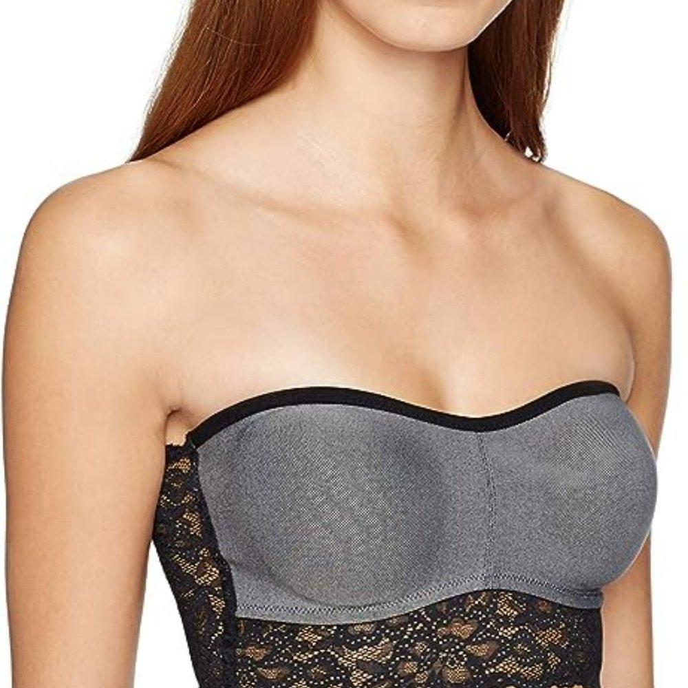 B.Tempted by Wacoal B.Charming Lace Bandeau Bra Bralette Women's Large